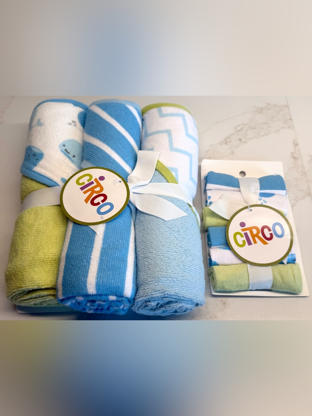 NWT Circo Whale Bath Towel & Washcloth Bundle Baby